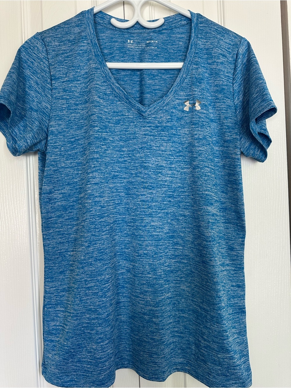 Under Armour Women's Heathered Royal Blue V-Neck Active Tee #35
